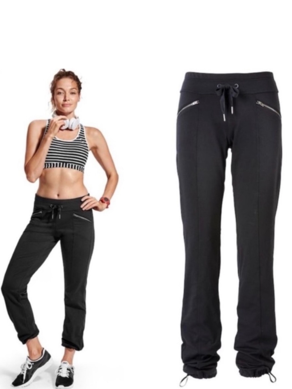 Athleta Metro Slouch Jogger Travel Pant Black NWOT SZ S